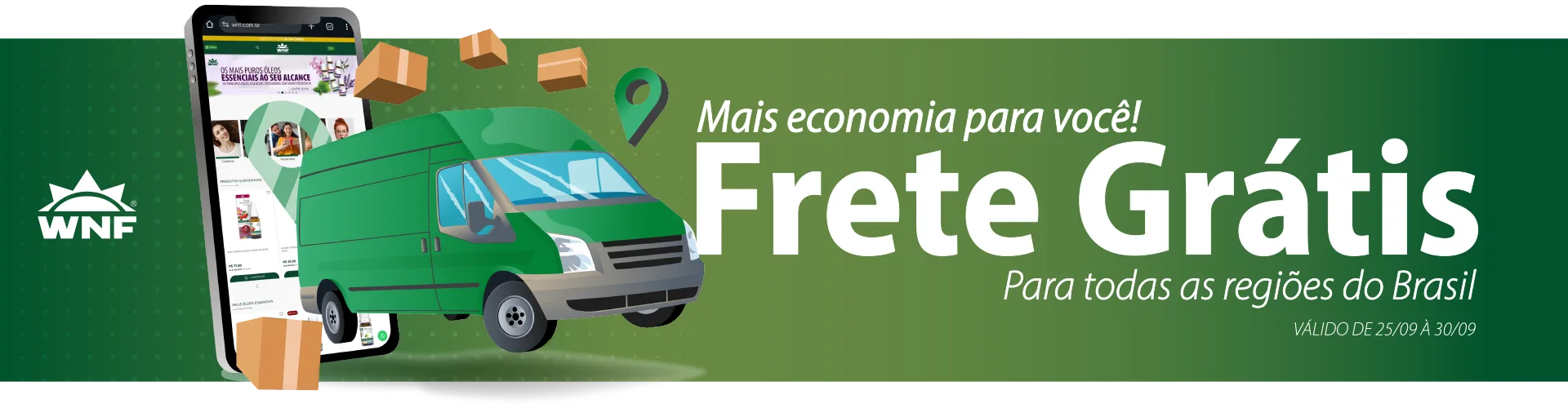 Banner Frete Grátis - 25 à 30 setembro