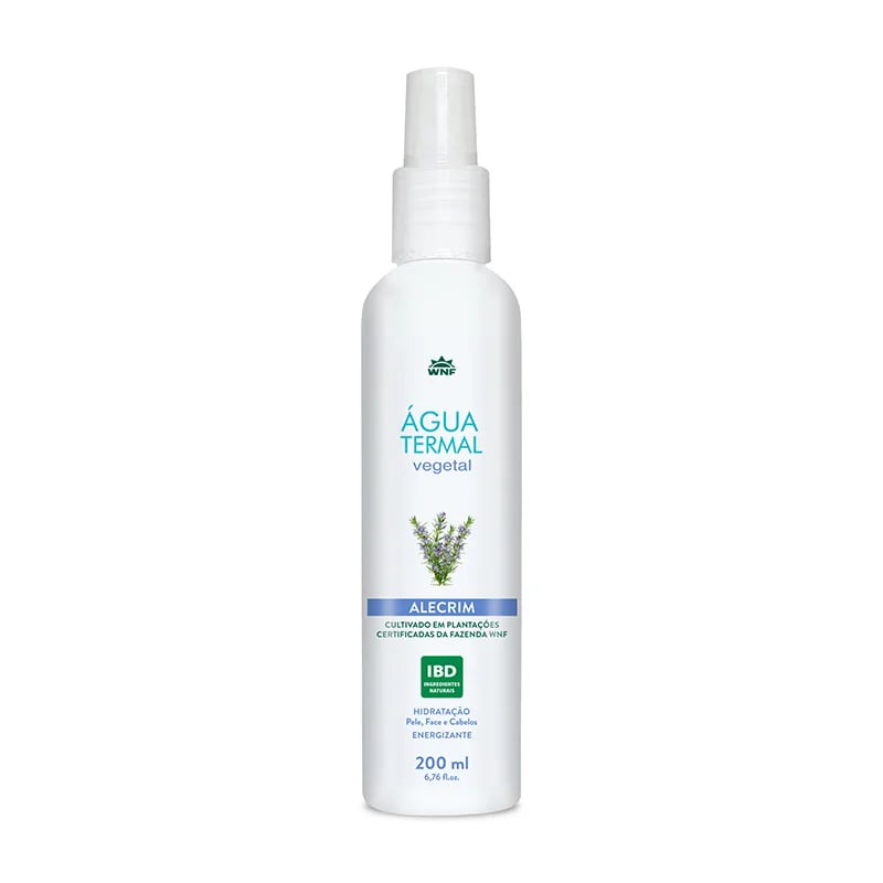 Água Termal Vegetal Alecrim 200ml | Refrescância e Purificação