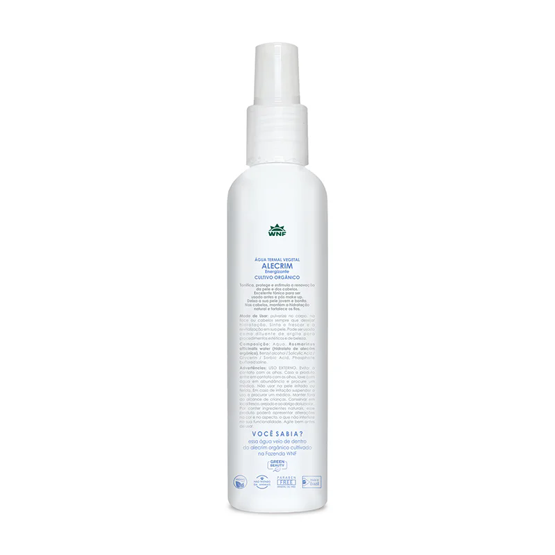 Água Termal Vegetal Alecrim 200ml | Refrescância e Purificação
